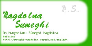 magdolna sumeghi business card